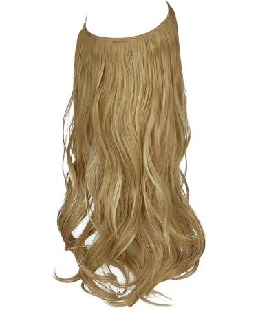 ZAIQUN Hair Extensions Invisible Secret Wire Hair Extensions One Piece Straight Curly Wavy Hair Extension Synthetic Hairpieces for Women 18/20/22 inch 20 Inch--Curly Dirty Blonde--20'' - Buy Online on GoSupps.com