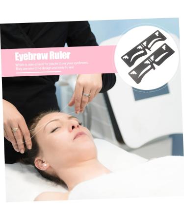 Angoily 10 Pcs Eyebrow Ruler Makeup Supplies Ink Stamp Molds Tool Brow Guide Stencil Balance Eyebrow Pencil 17x4.8cmx5pcs Blackx5pcs - Buy Online on GoSupps.com