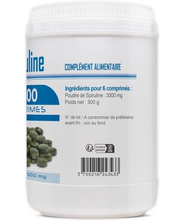 Spirulina 500mg - 1000 Tablets - Buy Online on GoSupps.com