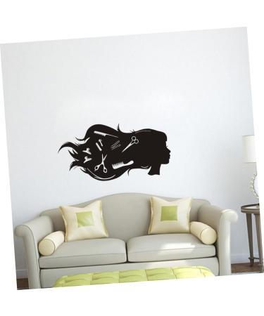 MERRYHAPY Hairdressing Wall Sticker Home Accents Decor Home Decoration Home+Decor Hair Salon Wall Sticker Barber Shop Wall Decal Self-Adhesive Wall Sticker Wall Sticker for Salon Wall Decals - Buy Online on GoSupps.com