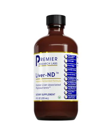 Premier Research Labs Liver-ND - Liver Cleanse Milk Thistle Extract Milk Thistle Liquid Drops Tincture Supplement Fermented with Probiotics with Antioxidants Turmeric 8 Fl Oz Bottle