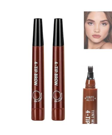 Lightsbetter Waterproof Brow Pen Tint My 4 Tip Brow Waterproof Lightsbetter Eyebrow Precisely My Brow Pencil Natural Precise 4 Point Eyebrow Pencil (03# Red Brown) 03 # Red Brown