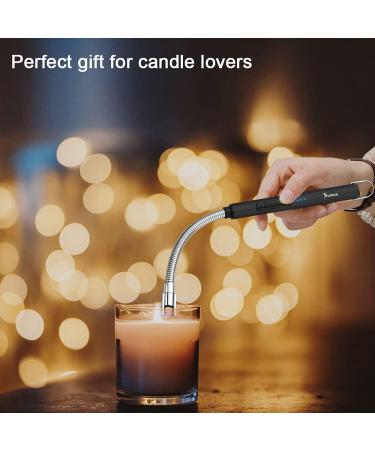 Candle Lighter SUPRUS Rechargeable Electric Arc Lighter Triple Safety Long Lighter Stainless Steel Shell & Hanging Hook with 360 Flexible Neck Black - Buy Online on GoSupps.com