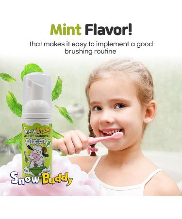 Kids Foam Toothpaste with Mint Flavor - Anti Cavity, Low-Fluoride Formula - 45ml (1.52 Fl Oz) - Dental Care for u-Shape Toothbrush - Buy Online on GoSupps.com