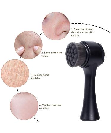 2 in 1 Facial Cleansing Brush for Deep Pore Exfoliation and Gentle Cleansing - Buy Online on GoSupps.com