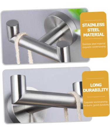 Alipis Coat Hook Black Hanger Outfit Hangers Bath Towel Hanger Bathroom Robe Towel Holder Hang Towel Heavy 9.8x5.8cm Silver - Buy Online on GoSupps.com