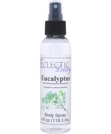 Eucalyptus Essential Oil Body Spray 4 ounces Body Mist for Women with Clean Light & Gentle Fragrance Long Lasting Perfume with Comforting Scent for Men & Women Cologne with Soft Subtle Aroma For 4 Fluid Ounces
