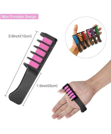 Gireatick 10 Colors Hair Chalk Comb for Girls Kids Temporary Hair Color Dye for Girls Kids Gifts on Valentine's Day Cosplay for Age 8-12 Washes Out Easily Non-Toxic and Safe for All Ages Including - Buy Online on GoSupps.com
