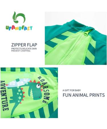 UPF 50+ Baby Boy Swimwear Set with Sun Hat | Dinosaur Print | 3-6 Months - Buy Online on GoSupps.com
