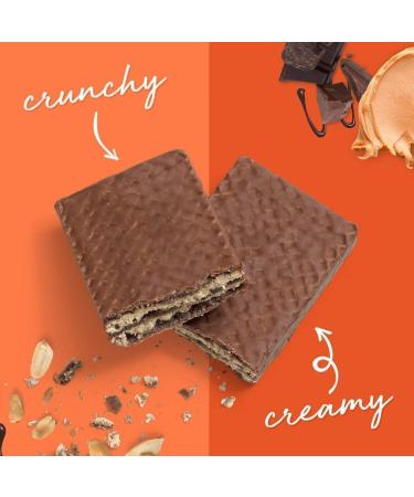 Power Crunch Peanut Butter Fudge Protein Wafer Bars - High Protein Snacks (12 Count) - Delicious Taste! - Buy Online on GoSupps.com