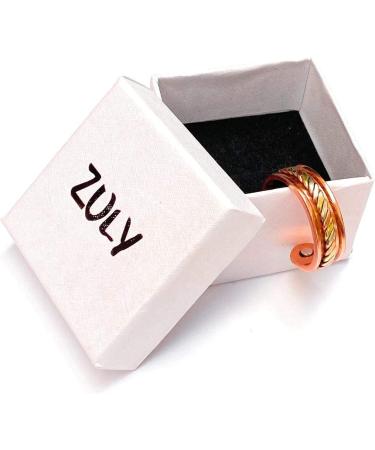 Pure Copper Magnetic Therapy Ring for Arthritis & Joint Pain Relief - Adjustable Size - Buy Online on GoSupps.com