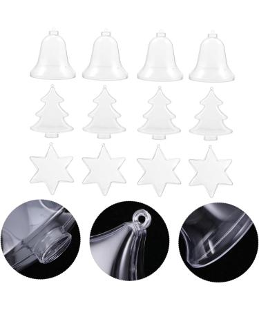 Anneome 12pcs Christmas Decoration Ball Ornament Candy Container Clear Christmas Ball Tree Shape Box - Buy Online on GoSupps.com