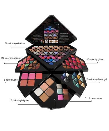 VERONNI All-in-One Makeup Kit for Women - 130 Color Palette Set Includes Eyeshadow Lip Gloss Concealer Highlighter & More - Perfect Makeup Gift Kit - Buy Online on GoSupps.com