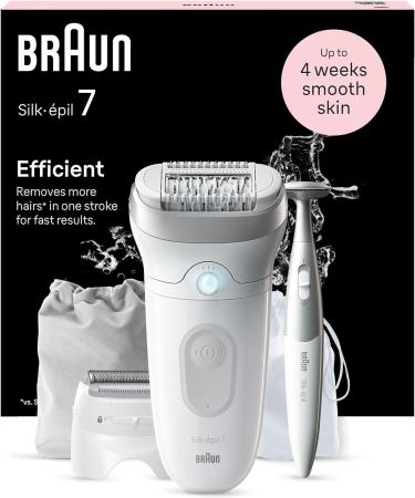 Braun Silk- pil 7 epilator women / hair remover for long-lasting hair removal including bikinitrimmer (hair trimmer intimate area) 7-241 white / silver new-241 - Buy Online on GoSupps.com