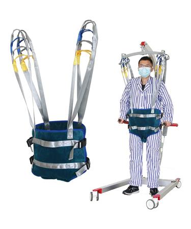 Patient Hoist Lift Toileting Sling Padded Sling Standing Walking Aids Strap Belt for Nursing Elderly Disabled Full Body Lifter Four Point Sling (Size : M) Medium