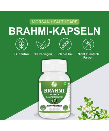  Morsan Healthcare Morsan Healthcare Brahmi (Bacopa monnieri) Capsules | Pack of 60 x 500 mg. Vegetarian capsules | Natural food supplement - Buy Online on GoSupps.com