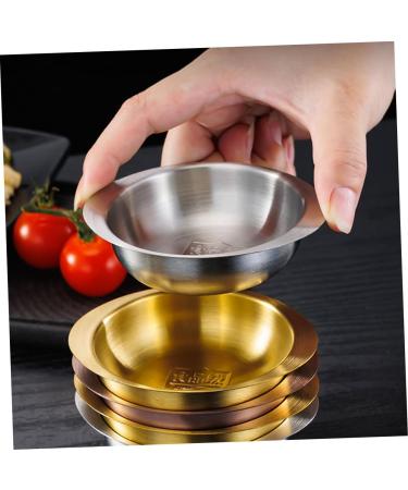 Zerodeko Stainless Steel Soy Sauce Dish Soy Sauce Bowls Soy Sauce Dispenser Small Condiment Bowls Metal Sauce Bowls Stainless Bowls Sauce Containers Travel Pickles Portable re-usable 9.50X8.00X5.50CM Silver - Buy Online on GoSupps.com