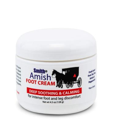Smith Amish Foot Cream  Deep Soothing and Calming to Foot and Legs. 4.5 oz