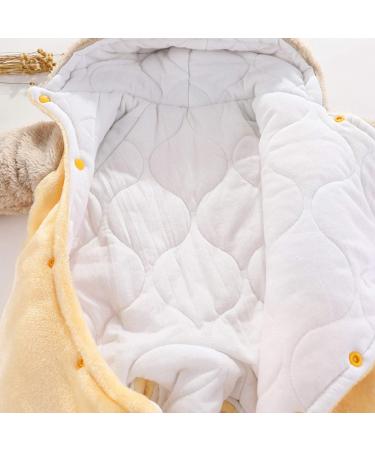 Haokaini Newborn Bear Warmer Snowsuit Hooded Romper Jumpsuit 9-12 Months Yellow - Buy Online on GoSupps.com