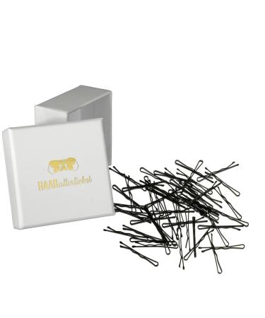 HAARallerliebst hair clips Bobby Pins mini (50 pieces | black | 3.4 cm) including box for storage (box color: white) - Buy Online on GoSupps.com