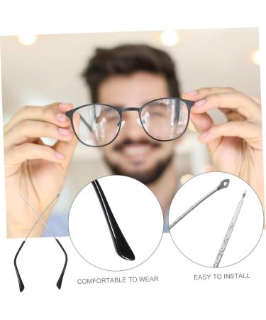Universal Glasses Replacement Brackets - Wofashpuret 1 Pair Metal Arms for Glasses Repair Set - Durable & Adjustable Silver Temple Frame - Buy Online on GoSupps.com