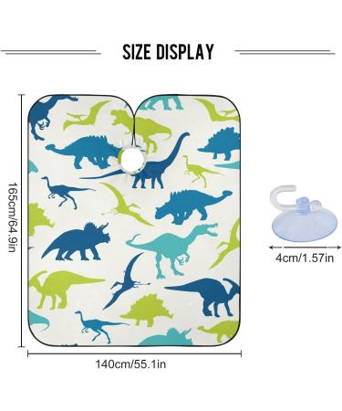 Waterproof Cartoon Dino & Cheetah Barber Cape | Unisex Hair Cutting Bib for Men | International Shipping - Buy Online on GoSupps.com