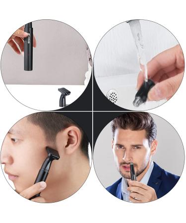 Buy 1 Set Nose Hair Trimmer & Hair Scissors - Low Noise Aluminum for Men | Global Shipping Available - Buy Online on GoSupps.com