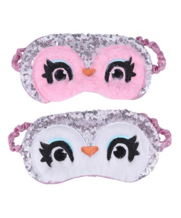 Healeved Eye Patch Travel Eye Mask Eye Mask for Travel Eyeshadow Plush Eye Mask Penguin Eye Mask Soft Plush Owl Sleeping Winter Warm Eye Mask Penguin Blindfold Cute Cold Eye Mask Child