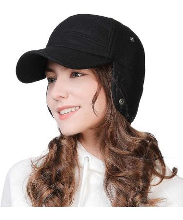Comhats Wool Baseball Cap with Earflap Lining - Men's Fur Hunting Trapper Dad Hat - Buy Online on GoSupps.com