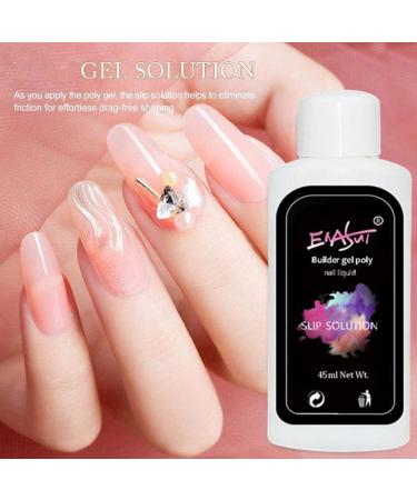 45ml Poly Nail Extension Gel Nail Slip Solution Set Liquid Polish Slip Solution False Nail Tips Dual-ended Brush Liquid Dappen Dish Bowl Nail Dappen Dish with Lid - Buy Online on GoSupps.com