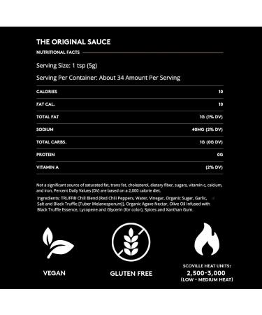 TRUFF Original Black Truffle Hot Sauce - Gourmet Chili & Truffle Infusion, 6 oz - Buy Online on GoSupps.com