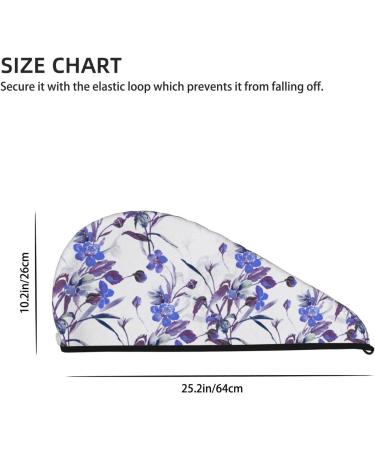 Spring Wildflowers Microfiber Hair Towel | Soft & Super Absorbent Quick Dry Wrap for Long Curly Thick Hair - Buy Online on GoSupps.com