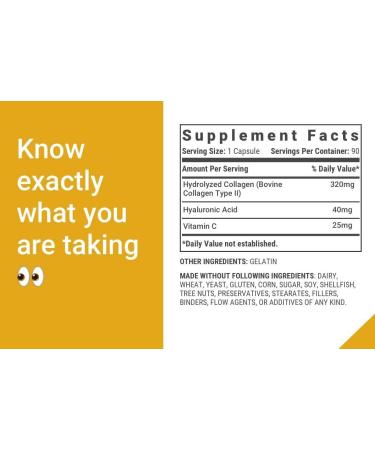 Active Supreme Type 2 Collagen for Joint Support | 270 Capsules (9 Month Supply) | Grass-Fed Hydrolyzed with Hyaluronic Acid & Vitamin C | Joint Health & Cartilage Support - Buy Online on GoSupps.com