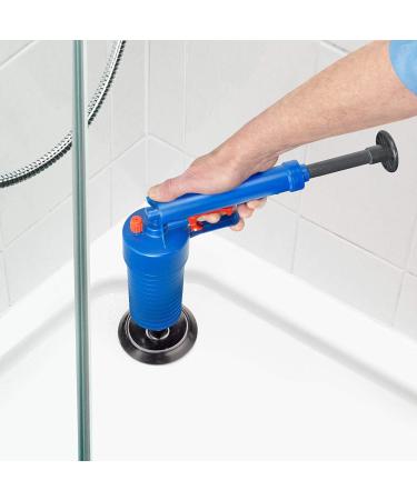 Cleaner Sewer Pipe Dredging Device Pneumatic Type Toilet Kitchen Floor Drain Blaster with Four Plugs Blue - Buy Online on GoSupps.com