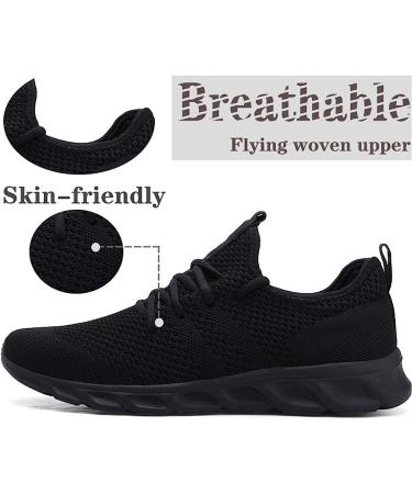 Damyuan Men's Lightweight Athletic Running Walking Gym Shoes - Size 11 Black - Buy Online on GoSupps.com