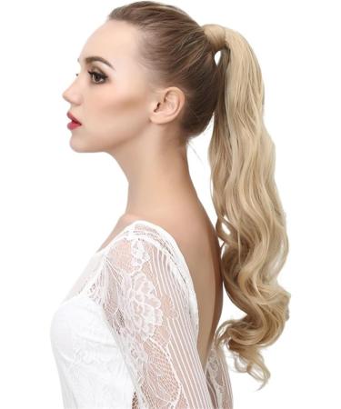 Ponytail Extension Natural Wavy Ponytail Hair Extension for Women Synthetic Long Heat Resistant Wrap Around Clip-in Ponytails Hairpieces Ponytail Hair Extension(Black brown) 20inches Black brown - Buy Online on GoSupps.com