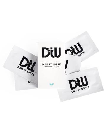 DIPPITWHITE | MINT FLAVOR | 14 Treatments | Teeth Whitening/Teeth Whitening Strips | Peroxide Free (0%) | 100% Natural | Whiter Teeth | Whiteners