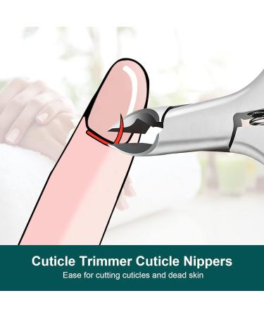 ANRUI Professional Cuticle Nipper with Non-Slip Silicone Handle - Medical Grade Stainless Steel Cubical Cutter for Dry Skin (Black) - Buy Online on GoSupps.com