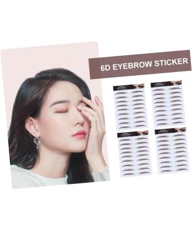 Angoily 4pcs Eyebrow Stickers Waterproof Eyebrow Brown Eyebrow Tool 3d Shaping Post Paper - Buy Online on GoSupps.com