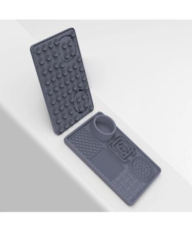 Aodaliy Upgrade XL Silicone Pet Mat - BPA-Free Dog & Cat Lick Mat with Large Suction Cups | Ideal for Bathing & Grooming - Grey - Buy Online on GoSupps.com