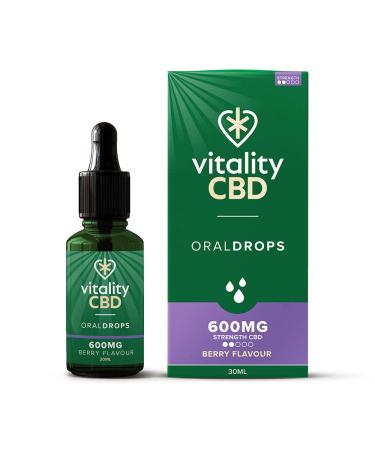 Vitality CBD Oral Drops in hempseed Oil 600 mg Berry 30ml 600mg Berry 30ml