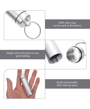 Lifkomes Metal Storage Box - Outdoor Pill & Q-Tips Holder | Game Striker & Keychain - Durable Aluminum Alloy - 3-in-1 Travel Organizer - Buy Online on GoSupps.com