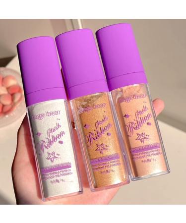 FOMIYES 3pcs Highlight Pat Powder Glitter Highlighter Face Powder Compact Body Glitter for Girl Flash Makeup - Buy Online on GoSupps.com