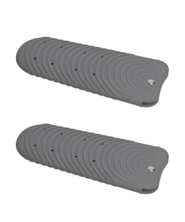 Fivetwofive 2X Grey Hair Straightener Holder, Heat Resistant Mat Stand for Flat Curling Iron Hot Hair Tools
