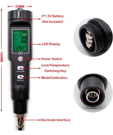 Letkingok DO9100 Dissolved Oxygen Analyzer - Precision Measurement 0.0 40.0 mg/l & 0.0 300.0% ATC | International Shipping Available - Buy Online on GoSupps.com