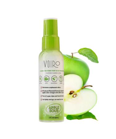 VOIRO Mouth Guard Cleaner Spray - Alcohol-Free Freshener & Deodorizer for Athletic Dental Guards | Mint Freshness | 2oz Travel Size