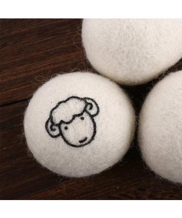 2Pcs White Wool Dryer Balls Reusable Laundry Balls Softener Washing Fleece Dry Kit Anti-Static Reduce Wrinkles and Save Time Drying Ball Laundry House Supplies(with Pattern) White No - Buy Online on GoSupps.com