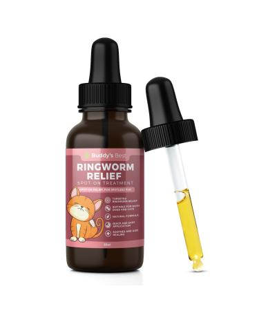 BUDDY'S BEST Ringworm Relief Spot-On Treatment for Dogs & Cats: Natural Fast-Acting Formula with Jojoba & Neem Oil Soothes & Heals Skin Easy Application 50ml - Buy Online on GoSupps.com