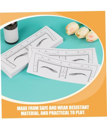 Healeved Eyebrow Ruler 100pcs Eyebrow Design Ruler Tools Brow Stencil Measuring Tool Brow Ruler Make up - Buy Online on GoSupps.com