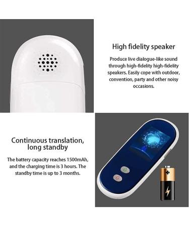 Language Translator Device Real Time Translator Device Instant Language Translator Device Support 28 Languages Real-time for Learning Shopping Travel (White) Elegant Black - Buy Online on GoSupps.com